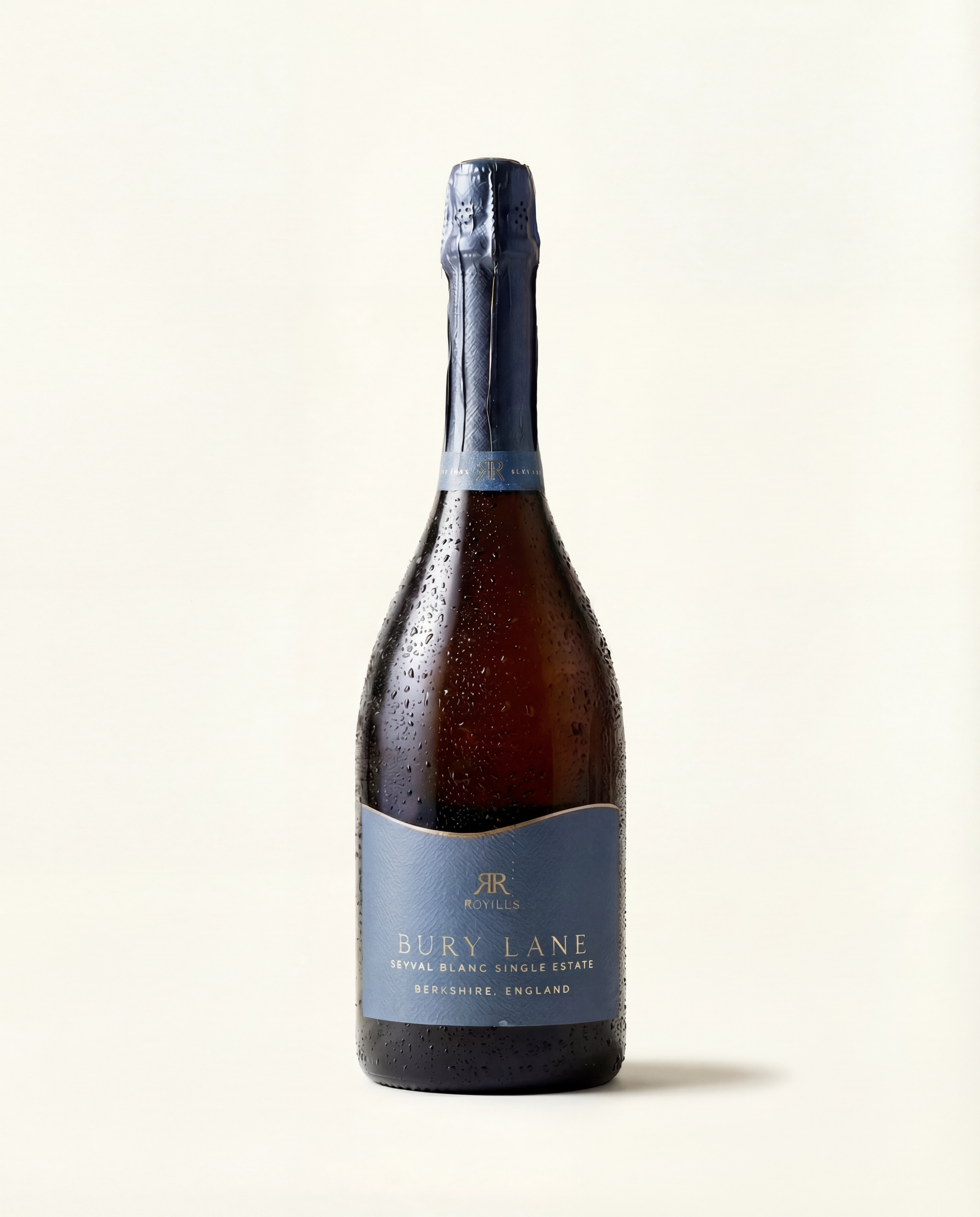 Bottle of Bury Lane wine on a white background