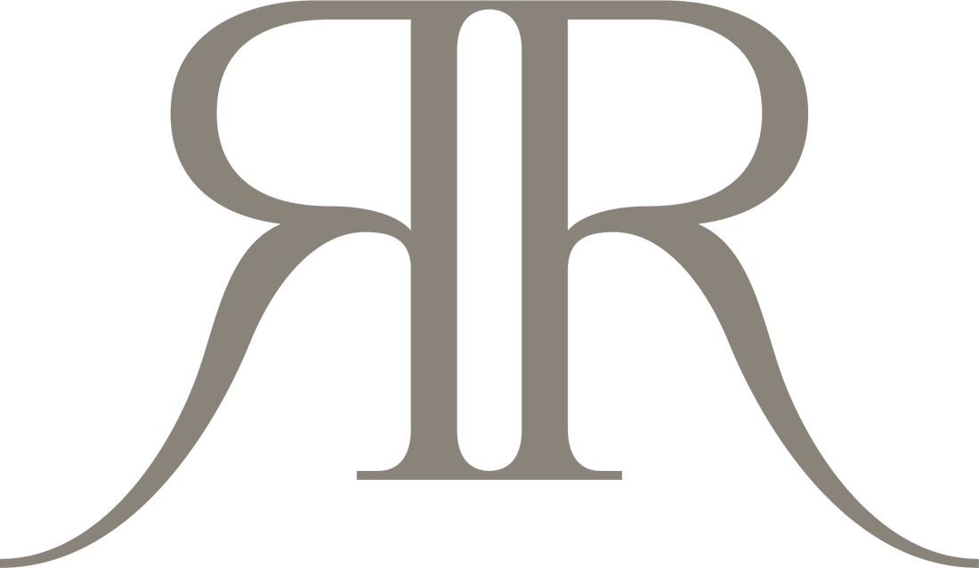Logo with stylized letters 'IR' in gray on a white background